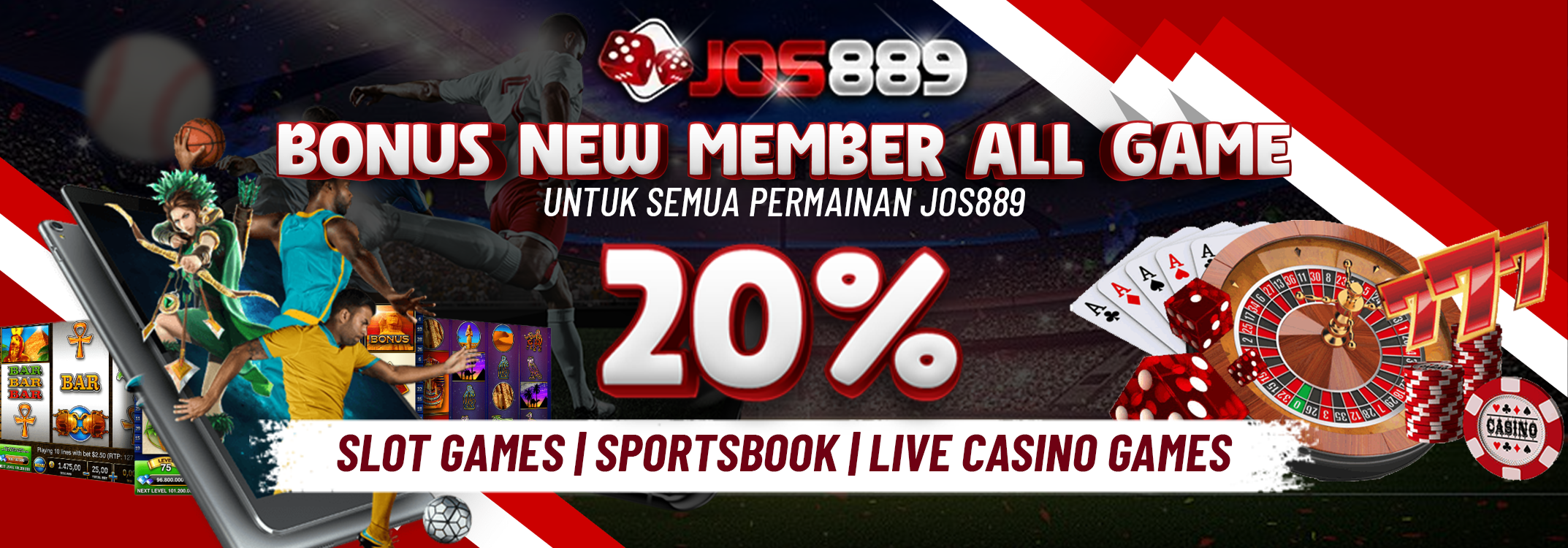 PROMO BONUS 20% MEMBER BARU ( ALL GAMES )