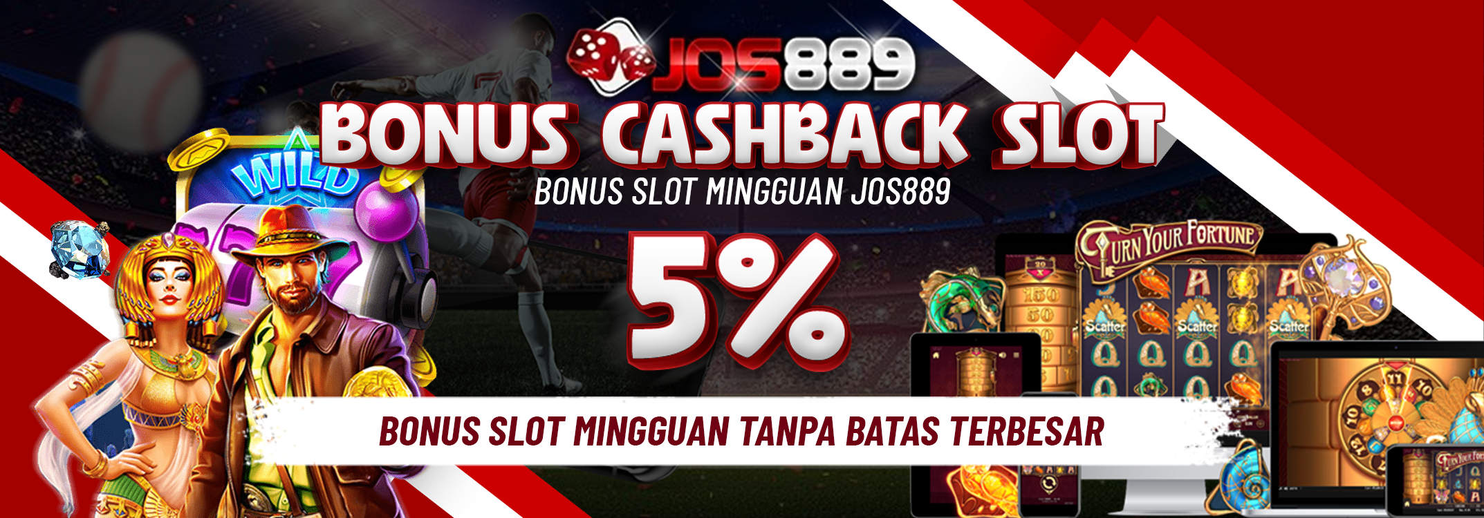 BONUS CASHBACK  SLOT 5% TANPA BATAS MAKSIMAL!