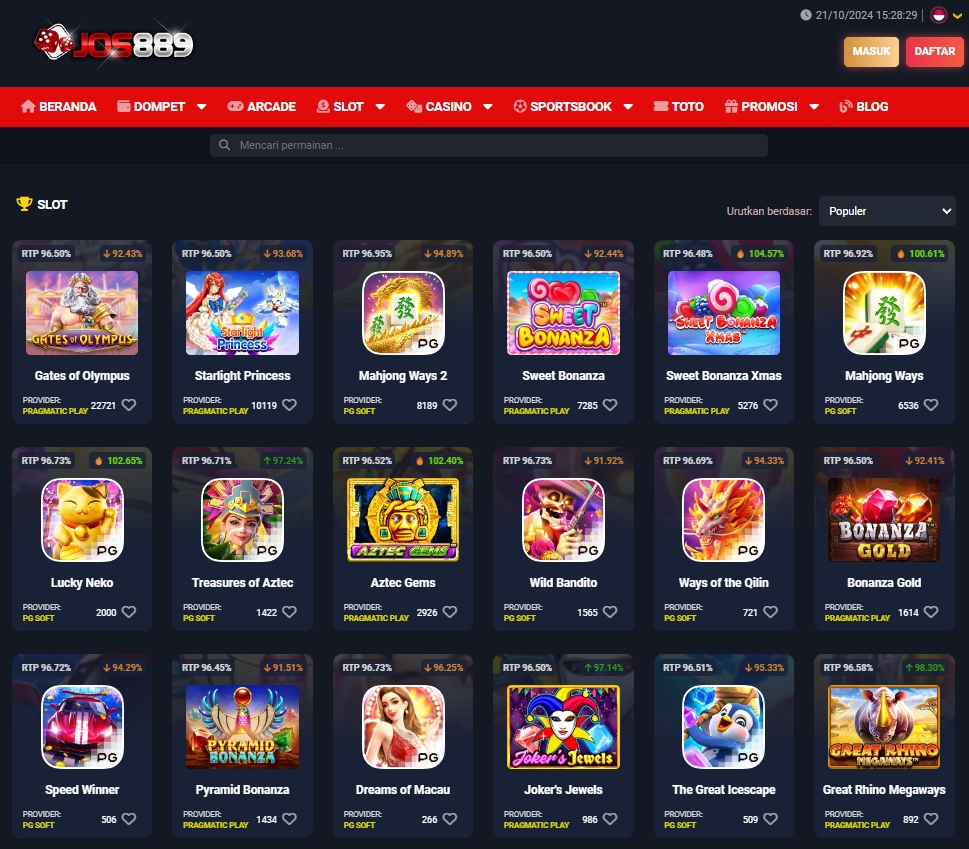 Bermain Game Slot Online Penuh Jackpot Besar