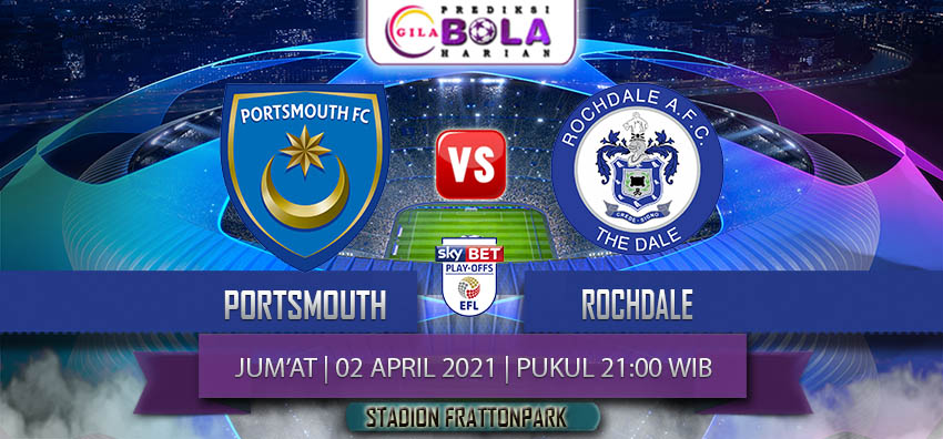 Prediksi Portsmouth Vs Rochdale 2 April 2021