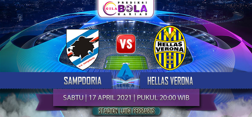 Prediksi Sampdoria Vs Hellas Verona 17 April 2021