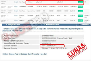 Bukti Kemenangan Jp Member