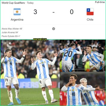 Argentina Juarai Pertandingan 3 0 Melawan Chili