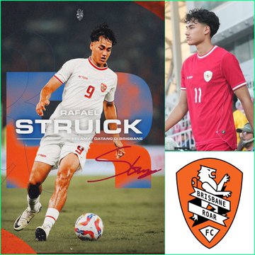 Rafael Struick 21 Resmi Gabung Brisbane Roar Pakai Nomor 7