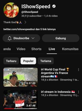 Ishowspeed Raih Rekor Irl Stream Terbanyak Di Youtube Dalam 24 Jam